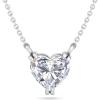 Martha Stewart Heart Shape Lab Grown Diamond Solitaire Necklace in 14 Karat Gold, Lab Grown Diamond Necklace(white-gold)