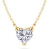 Martha Stewart Heart Shape Lab Grown Diamond Solitaire Necklace in 14 Karat Gold, Lab Grown Diamond Necklace(yellow-gold)