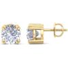 Martha Stewart Lab Grown Diamond Stud Earrings in 14 Karat Gold, Lab Grown Diamond Earrings for Women(yellow-gold)
