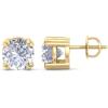 Martha Stewart Lab Grown Diamond Stud Earrings in 14 Karat Gold, Lab Grown Diamond Earrings for Women(yellow-gold)