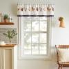 Martha Stewart Lemons 3-Piece Window Curtain Valance and Tiers Set, Yellow(Blue)