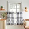 Martha Stewart Lemons 3-Piece Window Curtain Valance and Tiers Set, Yellow(Blue)