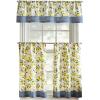 Martha Stewart Lemons 3-Piece Window Curtain Valance and Tiers Set, Yellow(Yellow)