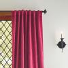 Martha Stewart Lucca Velvet Blackout Back Tab Window Curtain Panel Pair, 84″, Pomegranate Red(Pomegranate)