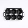 Martha Stewart Martha 6-Cup Heart Shaped Pre-Seasoned Cast Iron Mold Pan(Black)