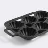 Martha Stewart Martha 6-Cup Heart Shaped Pre-Seasoned Cast Iron Mold Pan(Black)