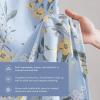 Martha Stewart Martha’s Garden Shower Curtain Botanical Floral Print Cotton Shower Curtain for Bathroom, Spa Quality Modern Shower Curtains Standard Size, 72×72 Blue(Meadow Blue)
