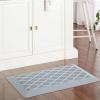 Martha Stewart Miles Modern Diamond Anti-Fatigue Air-Infused Kitchen Mat, Spice Red, 19.6″x32″(Blue)