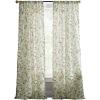 Martha Stewart Sheer Curtains Floral Botanical Kensington Flower Garden Rod Pocket Window Curtain Panel Pair, 84″, Multi Green(Multi Pink)