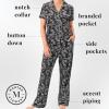 Martha Stewart Sleepwear for Women | Lightweight Cooling Rayon 2-Pc Notch Collar Short Sleeve Pajama Set | Soft & Comfortable(Dark Paisley)