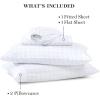 Martha Stewart Ultra Soft Brushed and Washed Microfiber 4 Piece Sheet Set, Easy Care, Deep Pocket Comfy Sheets, 1 Flat Sheet, 1 Fitted Sheet, 2 Std. Pillowcases, Queen Size, White & Blush Pink(Hayworth Medallion Gray)