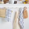 Martha Stewart Valley Plaid Kitchen Towel 2-Pack Set, Indigo, 16″x28″(Indigo)