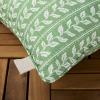 Martha Stewart Vineyard Vines Indoor Outdoor Decorative Pillow 2-Pack Set, UV Fade Resistant, Water Repellent, Printed Garden Design, Green, 18″x18″(Green)