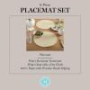 Martha Stewart Woven Water Resistant Lindos Placemat Set 6-Pack, 15″ Round, Beige(Beige)