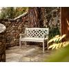 Martha Stewart by POLYWOOD® Chinoiserie 48” Garden Bench in White(Black)