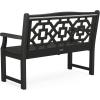 Martha Stewart by POLYWOOD® Chinoiserie 48” Garden Bench in White(Black)