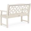 Martha Stewart by POLYWOOD® Chinoiserie 48” Garden Bench in White(Sand)
