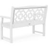 Martha Stewart by POLYWOOD® Chinoiserie 48” Garden Bench in White(White)