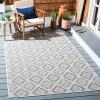 Martha Stewart x SAFAVIEH Outdoor Area Rug Collection – 6’7″ x 8’7″, Ivory & Grey, Weather Resistant & Washable, Ideal for Patio, Backyard, Mudroom, Deck, Dining Space (MSRO307F)(Ivory/Grey)