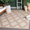 Martha Stewart x SAFAVIEH Outdoor Area Rug Collection – 8′ x 10′, Grey & Light Grey, Weather Resistant & Washable, Ideal for Patio, Backyard, Mudroom, Deck, Dining Space (MSRO226F)(Beige/Brown)