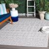 Martha Stewart x SAFAVIEH Outdoor Area Rug Collection – 8′ x 10′, Grey & Light Grey, Weather Resistant & Washable, Ideal for Patio, Backyard, Mudroom, Deck, Dining Space (MSRO226F)(Grey/Light Grey)