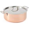 Martha by Martha Stewart 4-Quart Stainless Steel Saucepan w/Lid – Copper Exterior/Satin Interior(Copper)