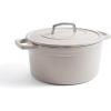 Martha by Martha Stewart 7 QT European Enameled Cast Iron Dutch Oven w/Lid – Ganache(Cobblestone)