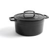 Martha by Martha Stewart 7 QT European Enameled Cast Iron Dutch Oven w/Lid – Ganache(Obsidian)