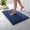 MARTHA STEWART Drylon Microfiber Bath Rug – 1 Piece, Ultra Soft Plush, Non-Slip, Thick, Washable Bathroom Rugs, Home Decor Accessories, Household Essentials, Small Bath Mat, 17″ x 24″​, Navy Blue(Navy Blue)