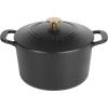 MARTHA STEWART Gatwick 7-Quart Enamel Cast Iron Dutch Oven – Martha Blue – Heavy-Duty Dutch Oven for Slow Cooking, Braising & Baking(Black Matte)