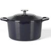 MARTHA STEWART Gatwick 7-Quart Enamel Cast Iron Dutch Oven – Martha Blue – Heavy-Duty Dutch Oven for Slow Cooking, Braising & Baking(Navy Blue)