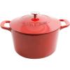 MARTHA STEWART Gatwick 7-Quart Enamel Cast Iron Dutch Oven – Martha Blue – Heavy-Duty Dutch Oven for Slow Cooking, Braising & Baking(Red Ombre)