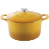 MARTHA STEWART Gatwick 7-Quart Enamel Cast Iron Dutch Oven – Martha Blue – Heavy-Duty Dutch Oven for Slow Cooking, Braising & Baking(Yellow)