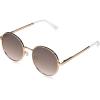 MARTHA STEWART Women’s MS141 Vintage UV Protective Round Sunglasses. Timeless Modern Gifts for Women, 53 mm(Rose Gold and White)