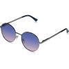 MARTHA STEWART Women’s MS141 Vintage UV Protective Round Sunglasses. Timeless Modern Gifts for Women, 53 mm(Silver and Blue)