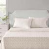 Martha Stewart – Full Size Sheets Set, Crisp & Tailored Cooling Sheets w/a Naturally Smooth Cotton Percale Lightweight Feel – Bed Sheets with Matching Pillowcases & Fitted Sheet (Small Gingham Pink)(Floral White)