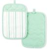 Martha Stewart Daisy Stripe Pot Holder Set 2-Pack, Blue, 7″x10″(Mint)