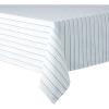 Martha Stewart Daisy Stripe Tablecloth Single Pack, Beige/Brown, 60″x84″(Blue)
