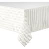 Martha Stewart Daisy Stripe Tablecloth Single Pack, Beige/Brown, 60″x84″(Linen)