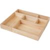 Martha Stewart Enzo Wooden Desk Drawer Organizer Set, Paulownia Wood Organizers in Various Sizes, 6 Piece, Light Natural(Light Natural)