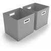Martha Stewart Essential Collapsible Stackable Decorative Home Storage Cube Organization, Two Piece Set Includes One Storage Cube With Dividers and One Craft Cube, Bedford Floral(Grey)