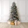 Martha Stewart Flocked Natural Pre-Lit Artificial Christmas Tree(Multicolored Lights)