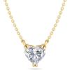Martha Stewart Heart Shape Lab Grown Diamond Solitaire Necklace in 14 Karat Gold, Lab Grown Diamond Necklace(yellow-gold)