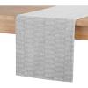 Martha Stewart Honeycomb Modern Farmhouse Reversible Table Runner, White, 15″x72″(Charcoal Grey)