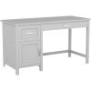 Martha Stewart Hutton Shaker Style Home Office Desk with Storage in Gray with Brushed Nickel Hardware(Gray/Brushed Nickel)