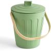 Martha Stewart Indoor Compost Bin | Countertop Composting Bucket for Kitchen | .7 Gallon Capacity | Includes Filter | Plant Based Materials | Sage Green(Sage Green)