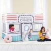 Martha Stewart Kids’ Diner Play Tent – Indoor & Outdoor Large Kids Playhouse for Imaginative Games, Pretend Play in Classroom or Home(Diner Play Tent)