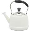 Martha Stewart Kingstree Large 2 Qt Heavy Gauge Stainless Steel Tea Kettle – Linen White Exterior(Linen White)