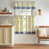 Martha Stewart Lemons 3-Piece Window Curtain Valance and Tiers Set, Yellow(Yellow)