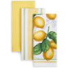 Martha Stewart Lint-Free Kitchen Towel 3-Pack Set, Iris, 18″x28″(Lots of Lemons)